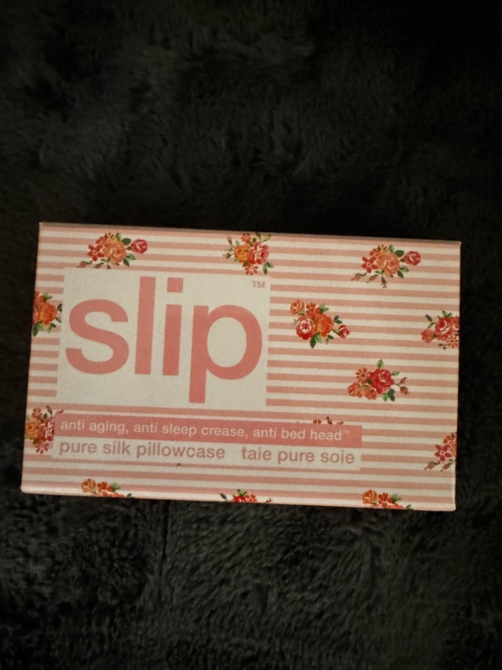 slip Pink Floral Striped Pillowcase Box